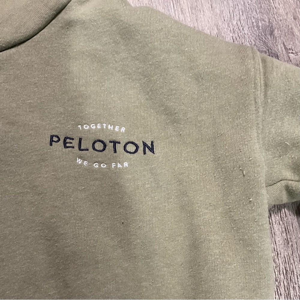 Peloton Green Cowl Neck Sweatshirt, Size Small - Picture 6 of 6